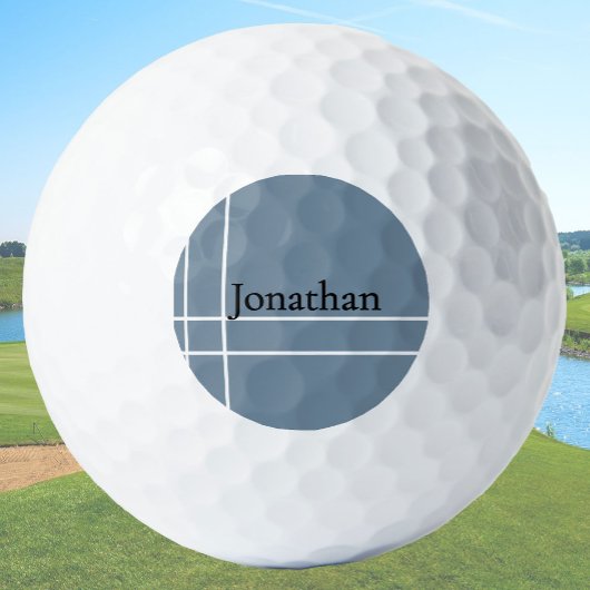 Moderne stoffige blauwe minimalistische aangepaste golfballen