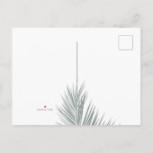 Moderne, stoffige blauwe palmboom, elegant behalve aankondigingskaart (Achterkant)