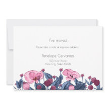 Moderne Stoffige Blauwe Roze Wildbloemen Ik heb ve