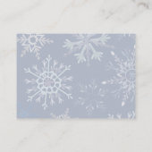 Moderne stoffige blauwe sneeuwvlok douche hoeveel  informatiekaartje (Achterkant)