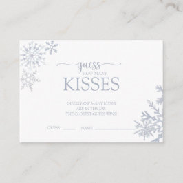 Moderne stoffige blauwe sneeuwvlok douche hoeveel  informatiekaartje