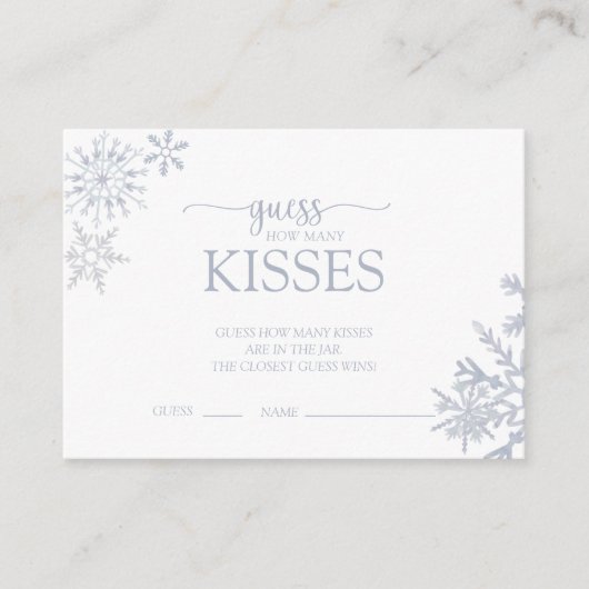 Moderne stoffige blauwe sneeuwvlok douche hoeveel  informatiekaartje (Voorkant)