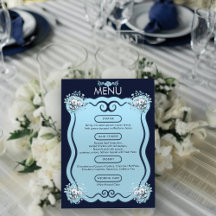 Moderne stoffige lichtblauwe Boho Floral Navy Wedd