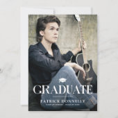 Moderne stoffige overlay foto Afstuderen Aankondiging (Voorkant)