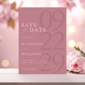 Moderne stoffige Roos minimalistische bruiloft Save The Date