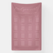 Moderne stoffige Roos minimalistische bruiloft zit Spandoek (Verticaal)