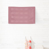 Moderne stoffige Roos minimalistische bruiloft zit Spandoek (Insitu)