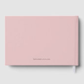 Moderne Stoffige Roze Bloemen Trouwdag Gastenboek (Achterkant)