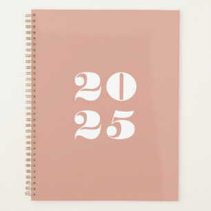 Moderne stoffige roze custom jaar stijlvolle typog planner