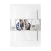 Moderne stoffige roze foto gepersonaliseerde bruil uitnodigingen wikkel (Voorkant Voorbeeld)