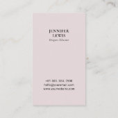 Moderne stoffige roze foto sociale media visitekaartje (Achterkant)