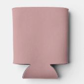 Moderne stoffige roze monogram trouwfeest cadeautj blikjeskoeler (Achterkant)