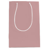Moderne stoffige roze witte effen kleur medium cadeauzakje (Voorkant)