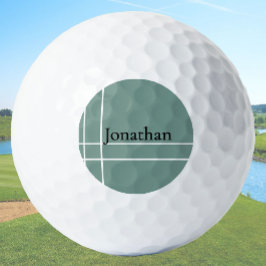 Moderne stoffige salie minimalistische aangepaste  golfballen