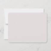 Moderne stoffige taupe monogram briefpapier kaart (Achterkant)