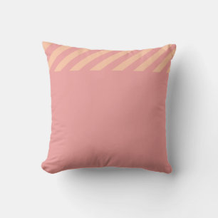 Moderne Stofrozen Roze Minimalistische Diagonale G Kussen