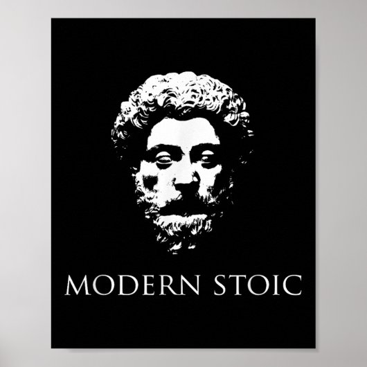 Moderne stoïcijn met Marcus de Keizer Aurelius Hea Poster (Voorkant)