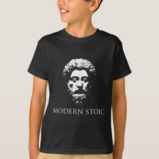Moderne stoïcijn met Marcus de Keizer Aurelius Hea T-shirt (Voorkant)