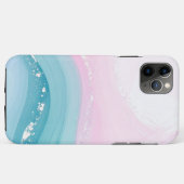 Moderne Stone Dusty Blue Marmer Case-Mate iPhone Case (Achterkant (horizontaal))
