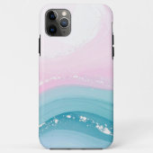 Moderne Stone Dusty Blue Marmer Case-Mate iPhone Case (Achterkant)