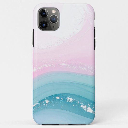 Moderne Stone Dusty Blue Marmer Case-Mate iPhone Case (Achterkant)