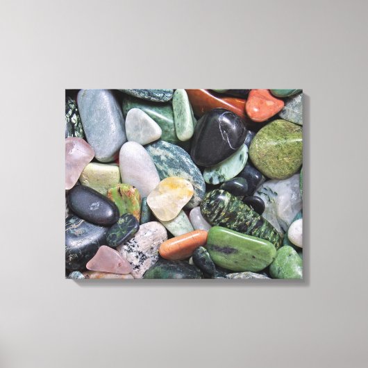 Moderne Stones Pebbles Mineral Quartz Canvas Afdruk (Voorkant)