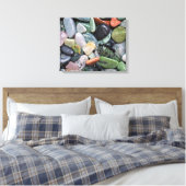 Moderne Stones Pebbles Mineral Quartz Canvas Afdruk (Insitu (Slaapkamer))