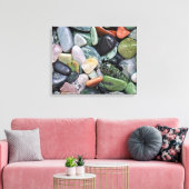 Moderne Stones Pebbles Mineral Quartz Canvas Afdruk (Insitu (Woonkamer))