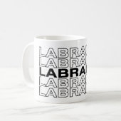 Moderne Stout Labrador Typografie Grafisch  Koffiemok (Voorkant links)