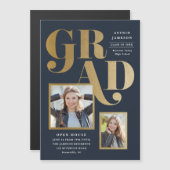 Moderne Stout Lettertype 2 Foto Afstuderen (Voorkant / Achterkant)