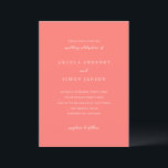 Moderne Stout Levendig Koraal Eenvoudige Trouwdag Kaart<br><div class="desc">Dit ontwerp maakt deel uit van een stout en levendig koraal trouw uitnodigingssuite met elegante typografie en een schone, moderne lay-out. De rijke koraal tint creëert een warme, oogverblindende verklaring terwijl het een verfijnd en tijdloos gevoel behoudt. Perfect voor koppels die op zoek zijn naar een fris, eigentijds ontwerp met...</div>