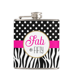 Moderne Stout Patroon Vijftig & Fabulous 50ste Ver Heupfles