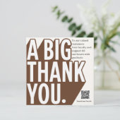 Moderne Stout Zwart Witte Trouw Trouwkaart Kaart (Staand voorkant)