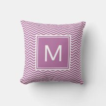 Moderne Stoutmoedige Paarse Chevron Met Monogram
