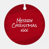     Moderne Straatkunst Voeg je foto toe Love You  Metalen Ornament (Achterkant)