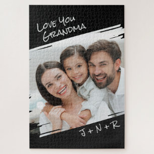 Moderne Straatkunst Voeg Je Foto Toe Oma Lief Van  Legpuzzel
