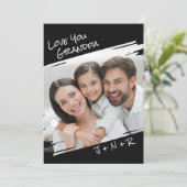 Moderne Straatkunst Voeg Je Foto Toe Opa Lief Feestdagenkaart (Staand voorkant)