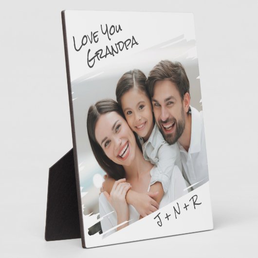 Moderne Straatkunst Voeg Je Foto Toe Opa Lief Fotoplaat (Zijkant)