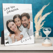 Moderne Straatkunst Voeg Je Foto Toe Opa Lief Fotoplaat (Zijkant)