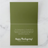 Moderne strakke dankbare Thanksgiving Wenskaart Kaart (Binnen)