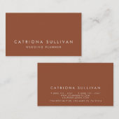 Moderne strakke elegante terracotta Visitekaartje (Voorkant / Achterkant)