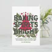 Moderne, strakke grafische typografie recept vakan feestdagenkaart (Staand voorkant)