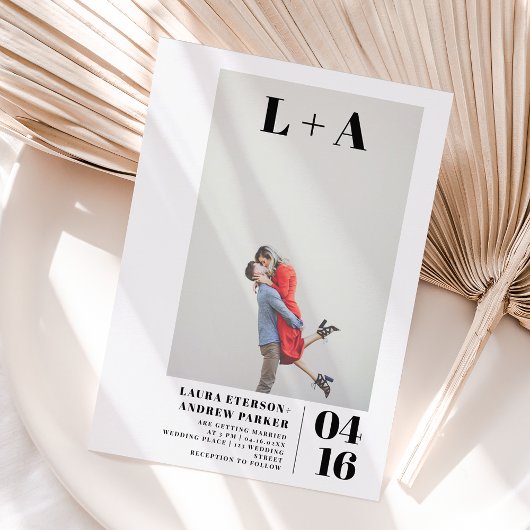 Moderne, strakke, minimalistische fotobudgetbruilo