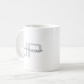 Moderne Strakke Sjabloon Aangepaste Naam Monogram Koffiemok (Voorkant links)
