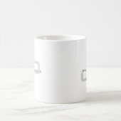 Moderne Strakke Sjabloon Aangepaste Naam Monogram Koffiemok (Center)
