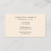 Moderne strakke Sjabloon Elegante Roze Crème Kleur Visitekaartje (Achterkant)