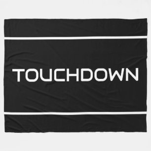 Moderne Strakke TOUCHDOWN Tekst Strepen Op Krachti Fleece Deken