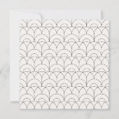 Moderne, strakke typografie trouwcrème zwart elega save the date (Achterkant)