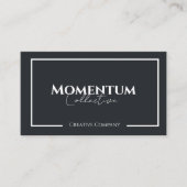 Moderne strakke zwart wit typografie Professional Visitekaartje (Voorkant)