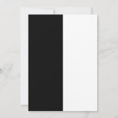 Moderne, strakke zwarte en witte trouwkaart kaart (Achterkant)